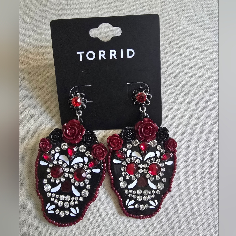 Torrid Sugar Skull Earrings NEW